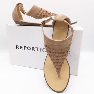 NWOT Report Tan Sandals
